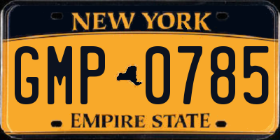 NY license plate GMP0785