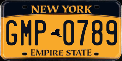 NY license plate GMP0789