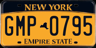 NY license plate GMP0795