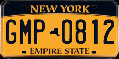 NY license plate GMP0812