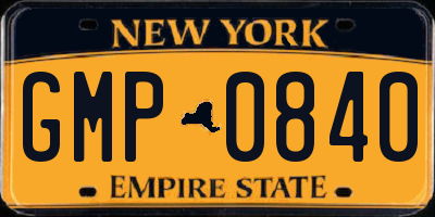 NY license plate GMP0840
