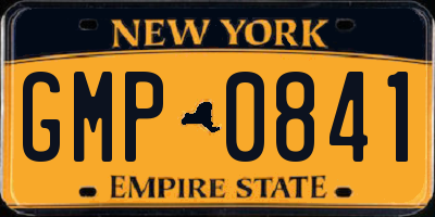 NY license plate GMP0841