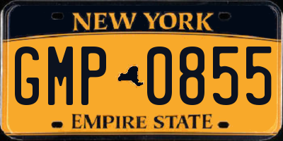 NY license plate GMP0855