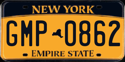NY license plate GMP0862