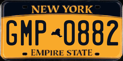 NY license plate GMP0882