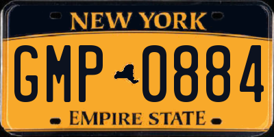 NY license plate GMP0884