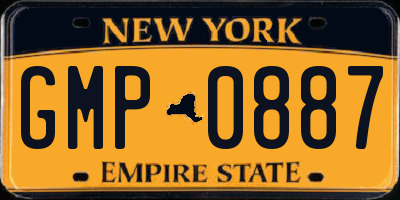 NY license plate GMP0887
