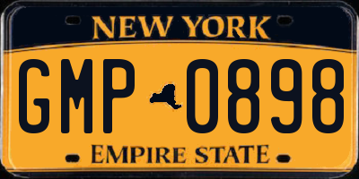 NY license plate GMP0898