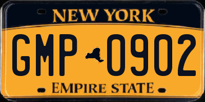 NY license plate GMP0902