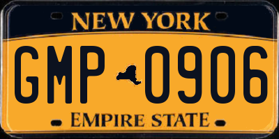 NY license plate GMP0906