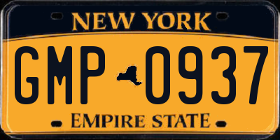 NY license plate GMP0937