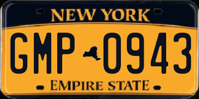 NY license plate GMP0943