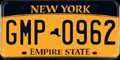 NY license plate GMP0962