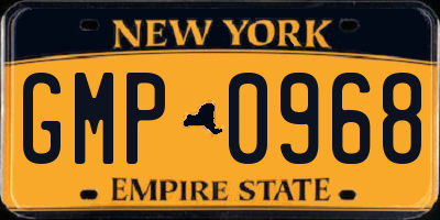 NY license plate GMP0968