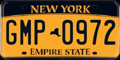 NY license plate GMP0972