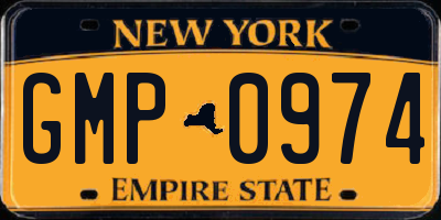 NY license plate GMP0974