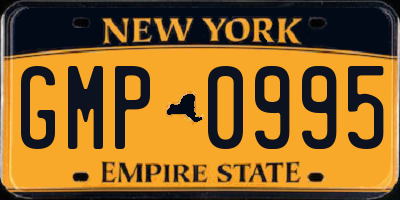 NY license plate GMP0995