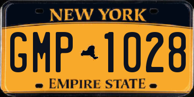 NY license plate GMP1028