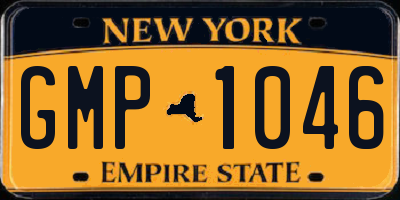 NY license plate GMP1046