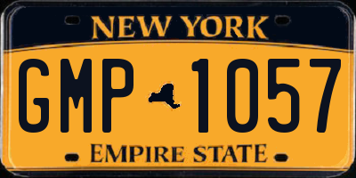 NY license plate GMP1057
