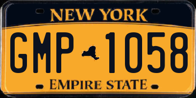 NY license plate GMP1058