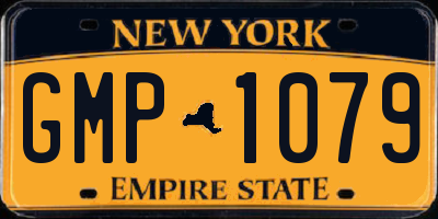 NY license plate GMP1079