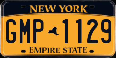 NY license plate GMP1129
