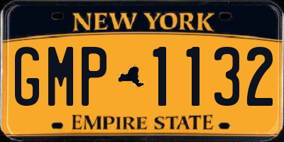 NY license plate GMP1132