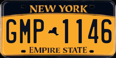 NY license plate GMP1146