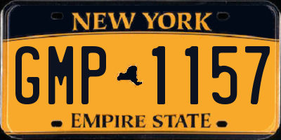 NY license plate GMP1157