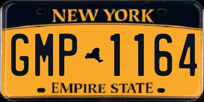 NY license plate GMP1164
