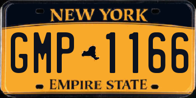 NY license plate GMP1166