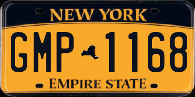 NY license plate GMP1168