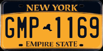 NY license plate GMP1169