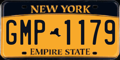 NY license plate GMP1179