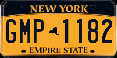 NY license plate GMP1182