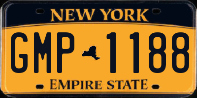 NY license plate GMP1188