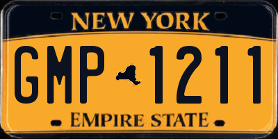 NY license plate GMP1211