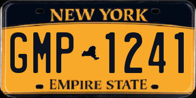 NY license plate GMP1241