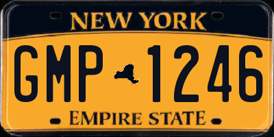 NY license plate GMP1246