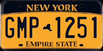 NY license plate GMP1251