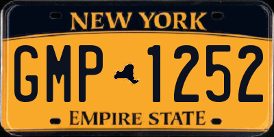 NY license plate GMP1252