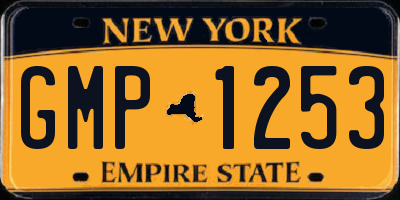 NY license plate GMP1253