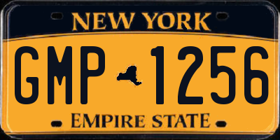 NY license plate GMP1256