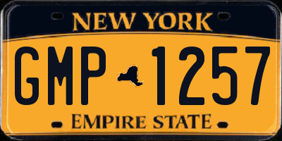 NY license plate GMP1257