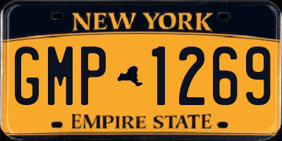 NY license plate GMP1269