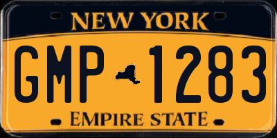 NY license plate GMP1283