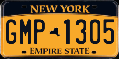 NY license plate GMP1305