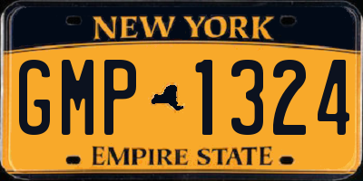 NY license plate GMP1324