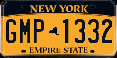 NY license plate GMP1332